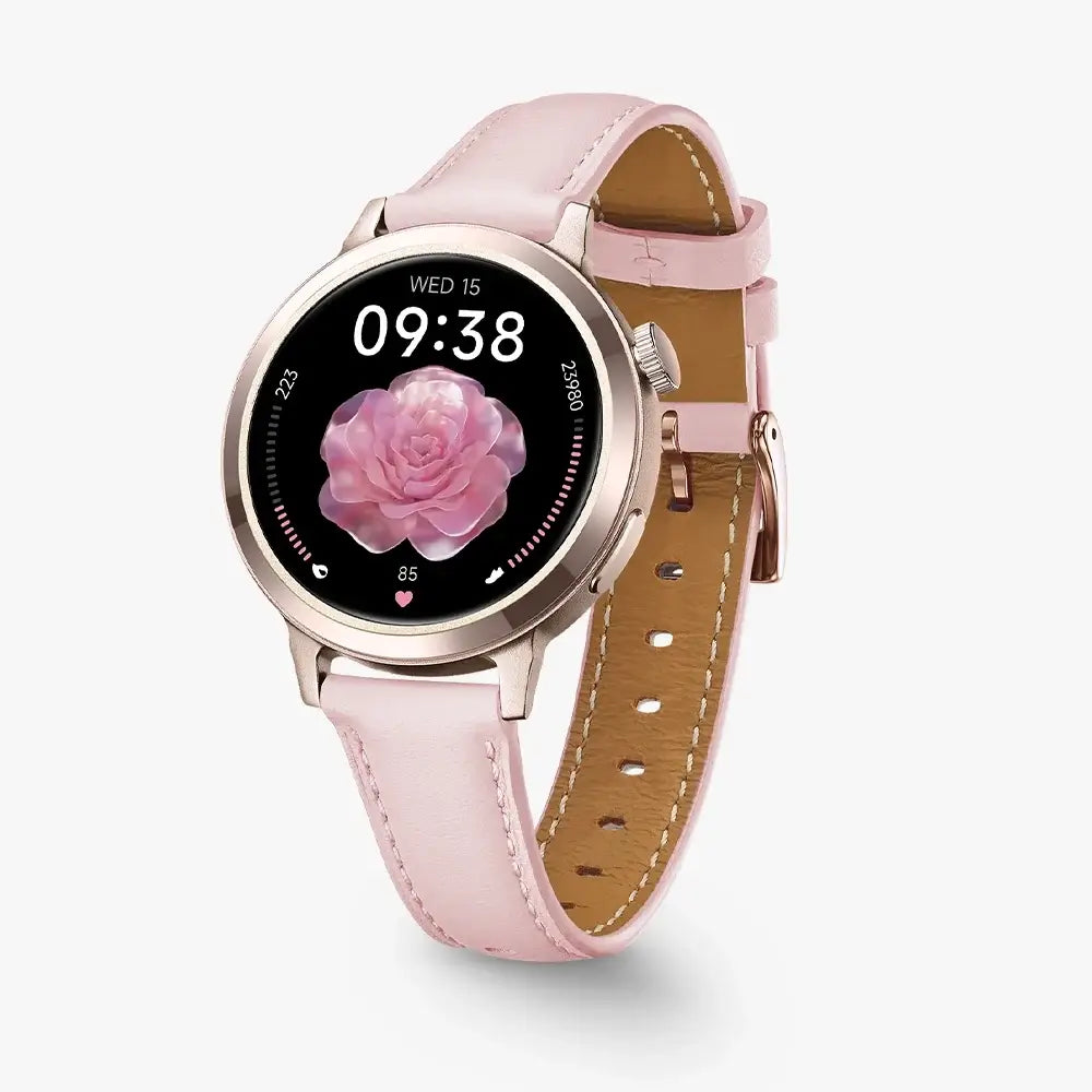 FANY Luna Stylish Leather Smartwatch for Women