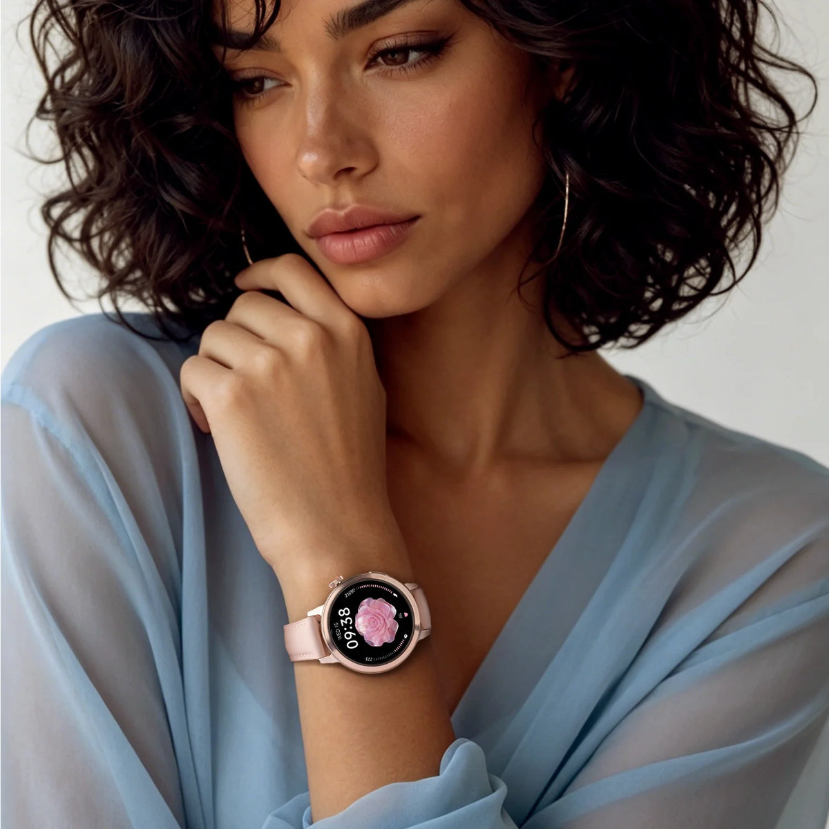 FANY Luna Stylish Leather Smartwatch for Women