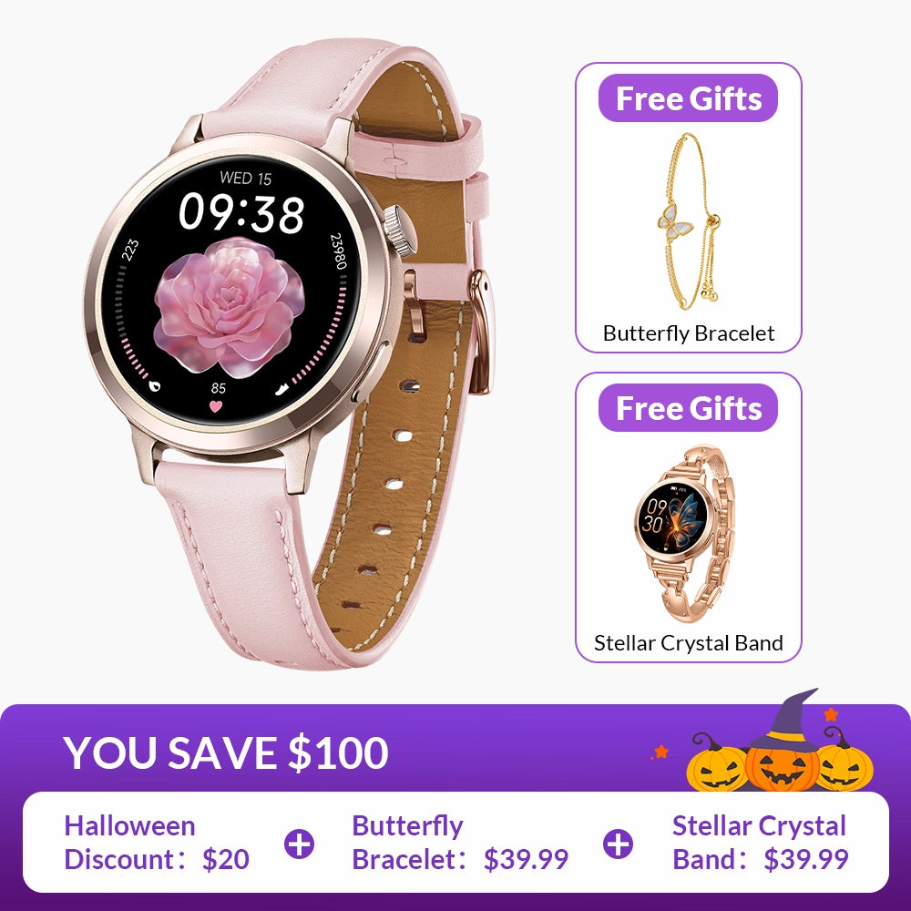 FANY Luna Leather Small Smartwatch for Women