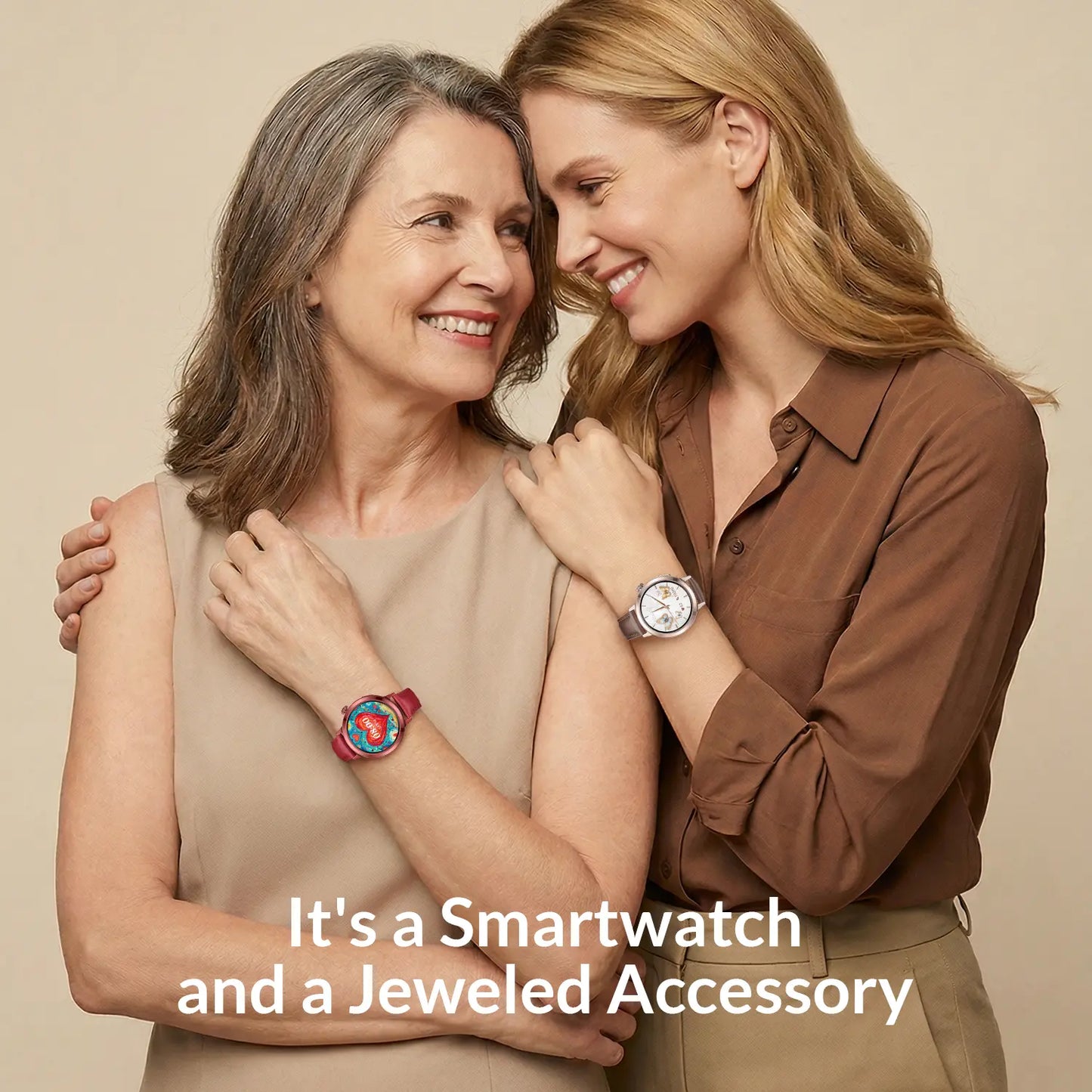 Brown women smart watch