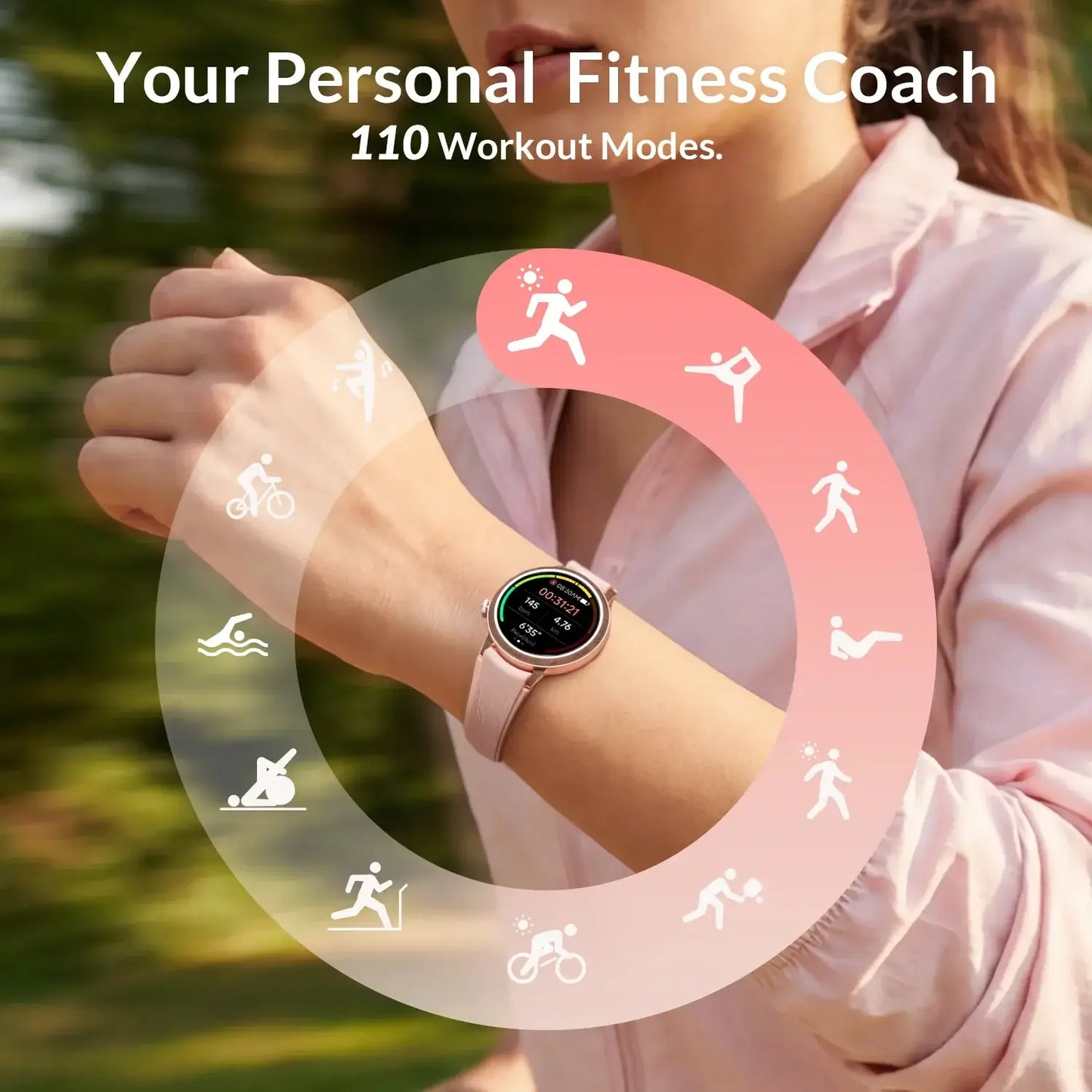 FANY Luna Stylish Silicone Smartwatch for Women