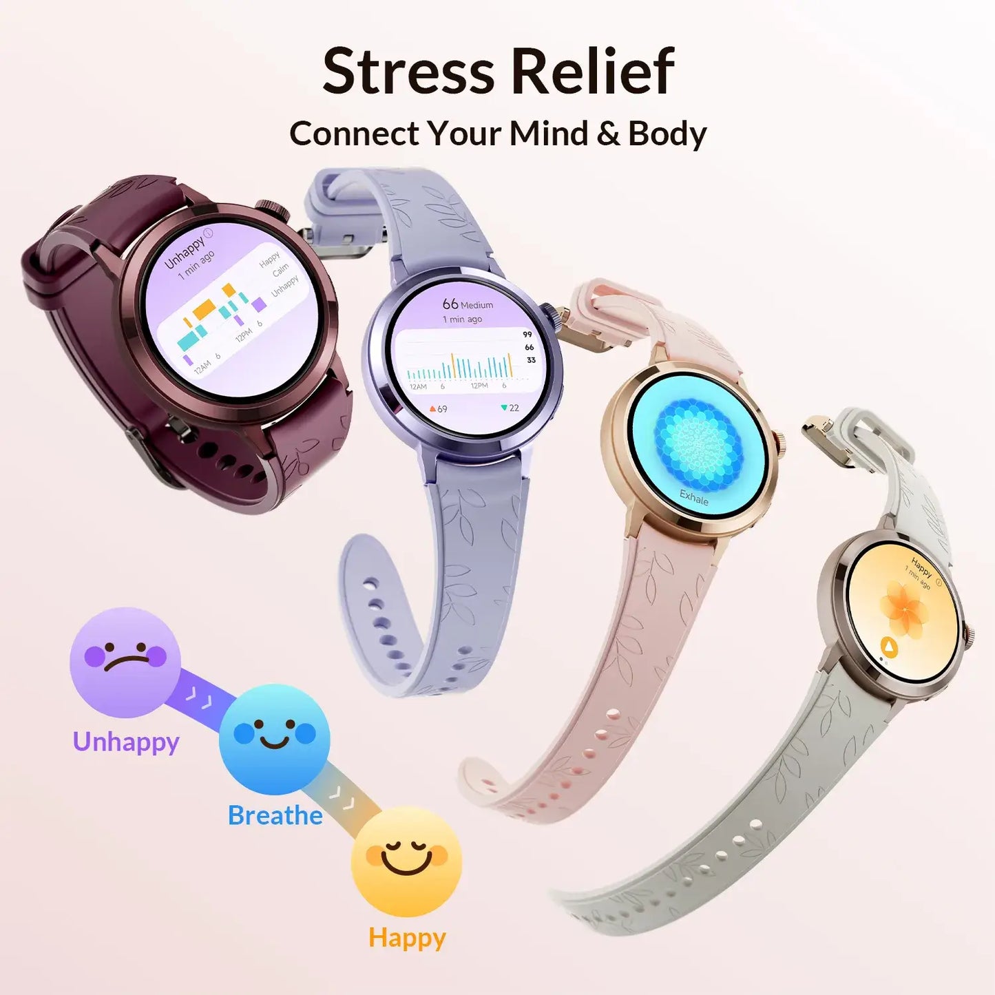FANY Luna Stylish Silicone Smartwatch for Women