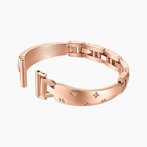 Stellar Crystal Bangle Watch Band featuring a stylish design, compatible with 16 mm Quick Release Leather Band.