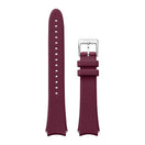 16 mm Quick Release Leather Band in burgundy silicone with floral texture design.