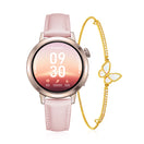 FANY Luna Leather Smartwatch & Butterfly Bracelet Gift Set