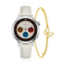 FANY Luna Leather Smartwatch & Butterfly Bracelet Gift Set