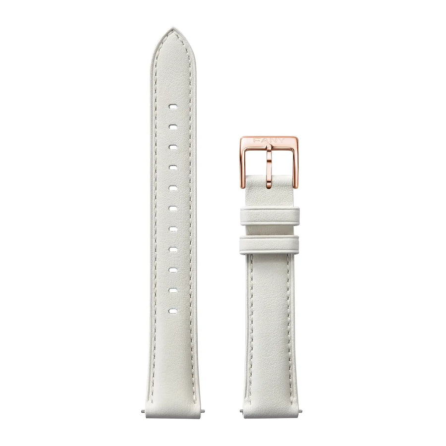 Linen White Leather Band