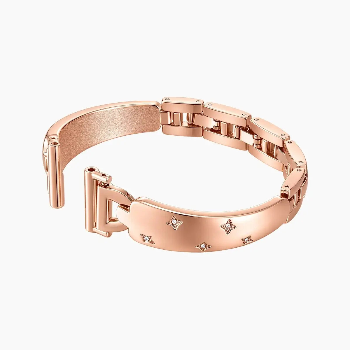Stellar Crystal Bangle Watch Band featuring a stylish design, compatible with 16 mm Quick Release Leather Band.