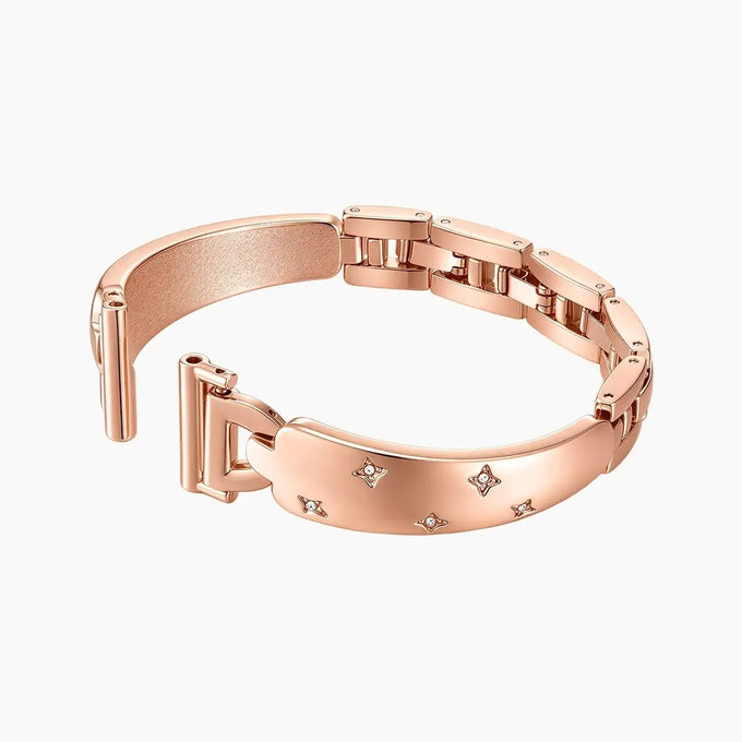 Stellar Crystal Bangle Watch Band featuring a stylish design, compatible with 16 mm Quick Release Leather Band.